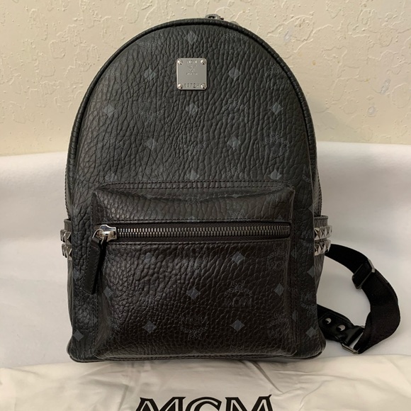 MCM Small Stark Side Stud Backpack Preloved - Picture 3 of 8
